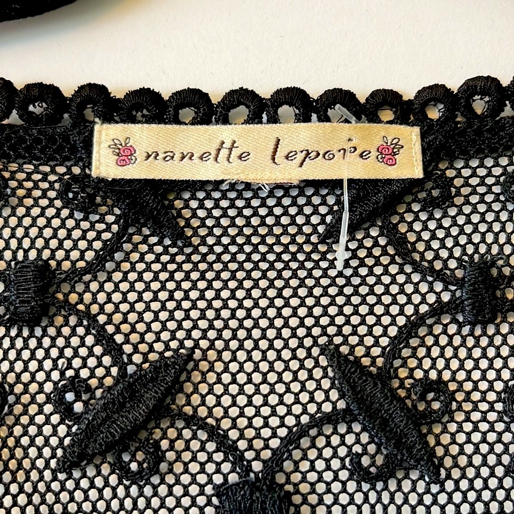 Nanette Lepore Lace Embroidered Sheer Top - Picture 7 of 10
